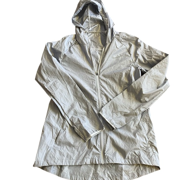Nike Gray Hooded Windbreaker Jacket - Picture 1 of 6